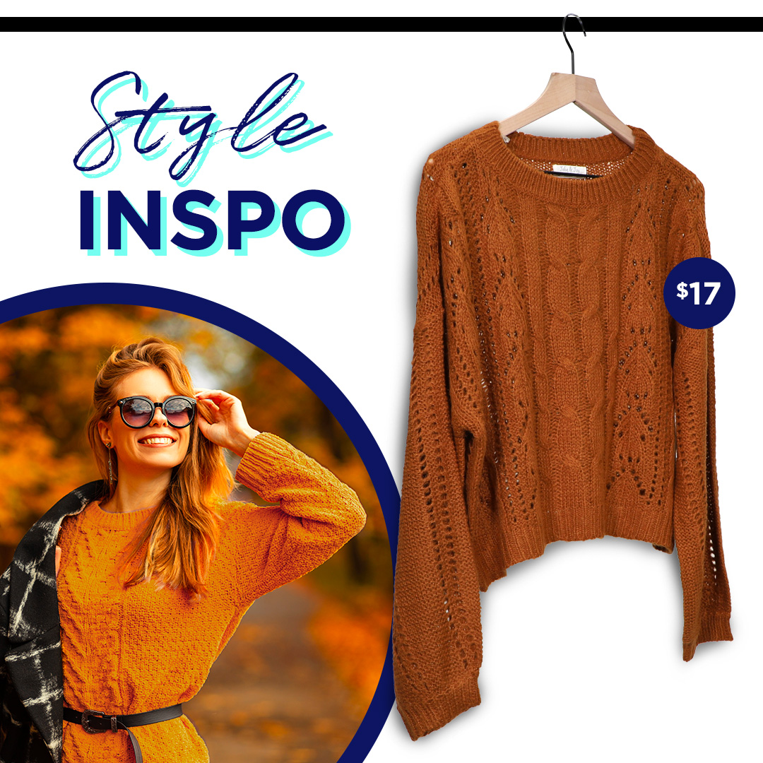 Orange fall sweater