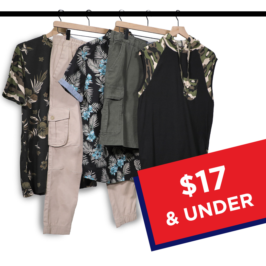 Mens clothing $17 and under