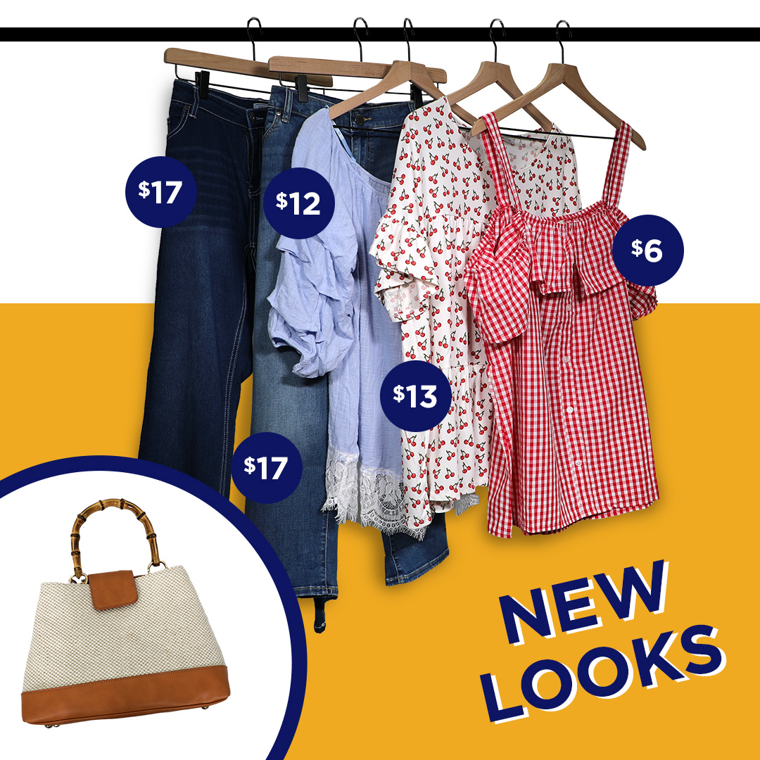 Womens clothing and purse